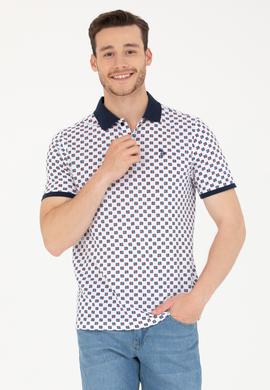 Erkek Beyaz Polo Yaka Tişört - 50276787036