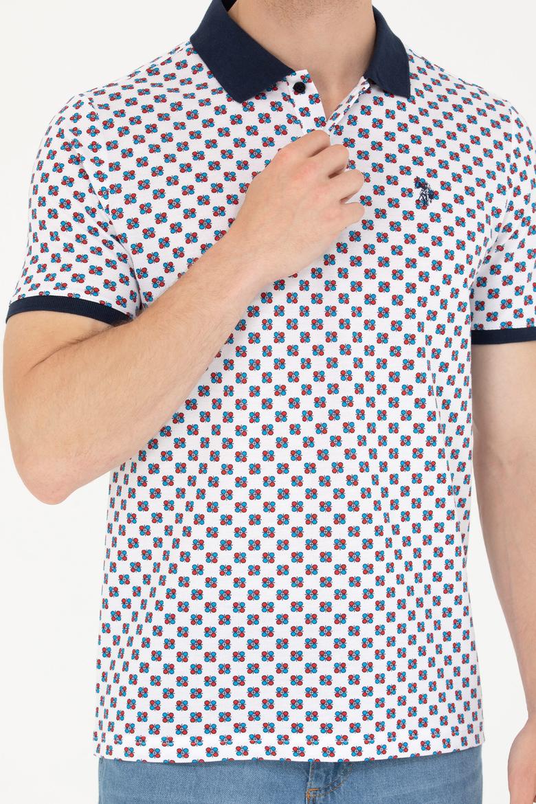 Erkek Beyaz Polo Yaka Tişört - 50276787036