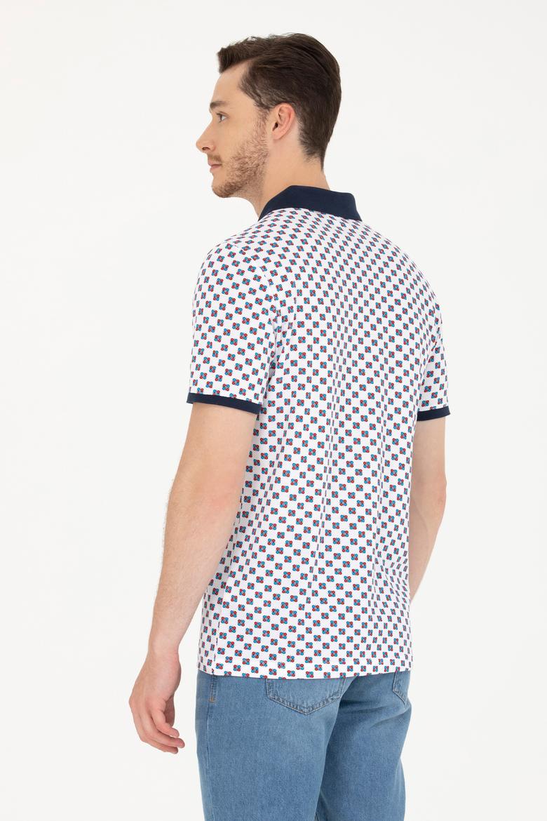 Erkek Beyaz Polo Yaka Tişört - 50276787036