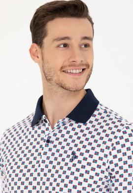 Erkek Beyaz Polo Yaka Tişört - 50276787036