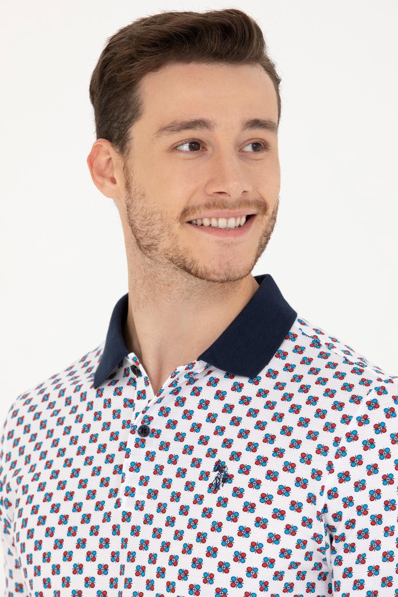 Erkek Beyaz Polo Yaka Tişört - 50276787036