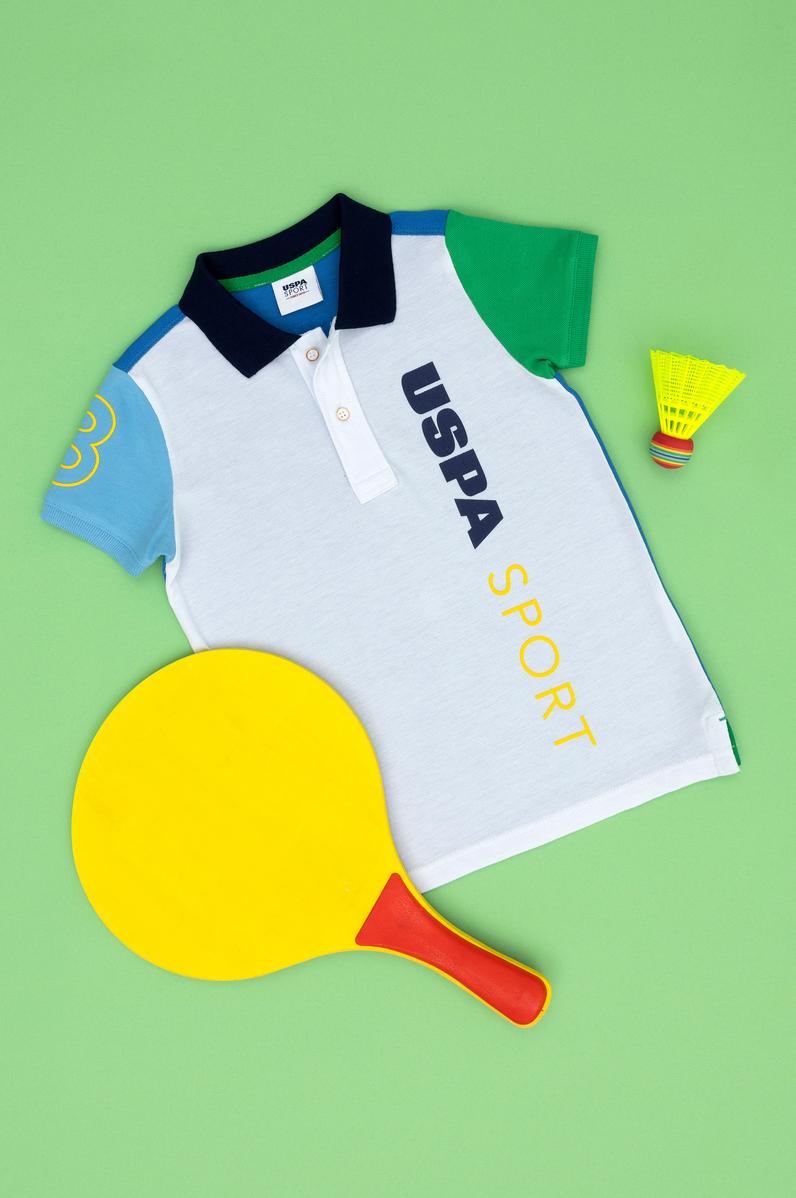 Erkek Çocuk Beyaz Polo Yaka Tişört