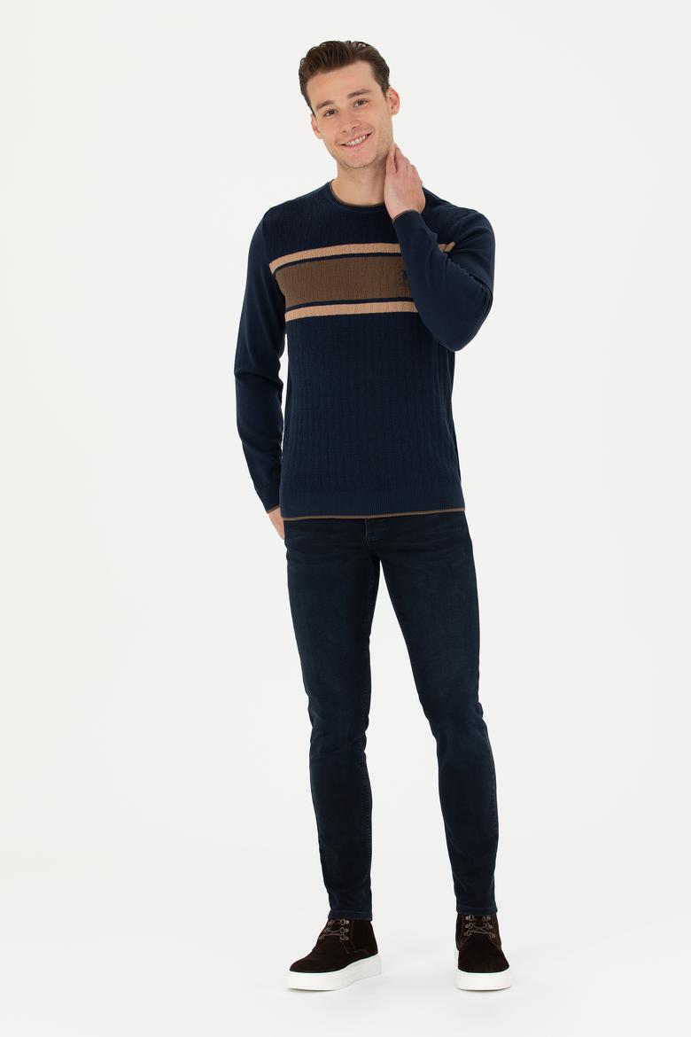 Erkek Lacivert Kazak - 50256660006