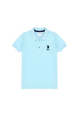 Erkek Çocuk Açık Mavi Basic Polo Yaka Tişört - 50262958166