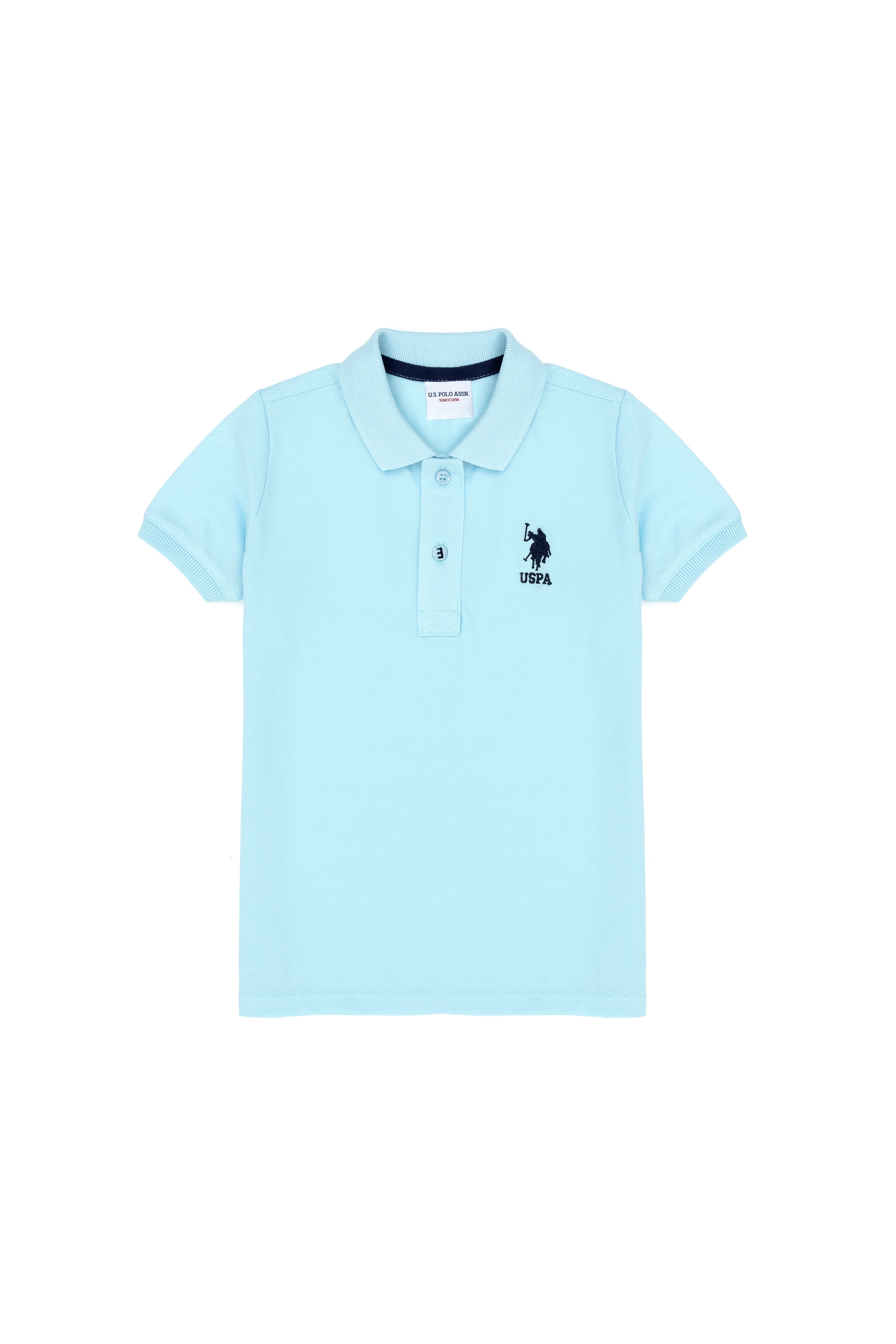Erkek Çocuk Açık Mavi Basic Polo Yaka Tişört - Image 2