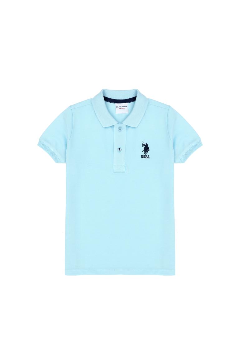 Erkek Çocuk Açık Mavi Basic Polo Yaka Tişört - 50262958166