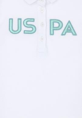 Kız Çocuk Beyaz Polo Yaka Tişört - 50263649035