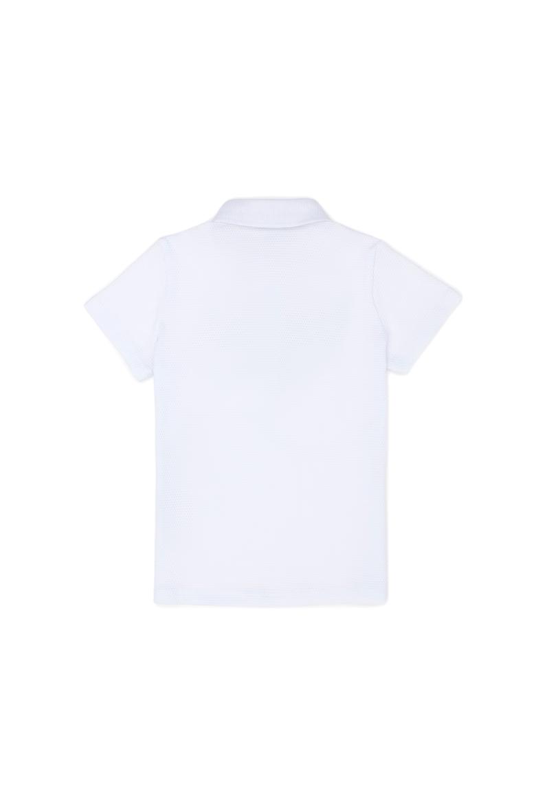 Kız Çocuk Beyaz Polo Yaka Tişört - 50263649035