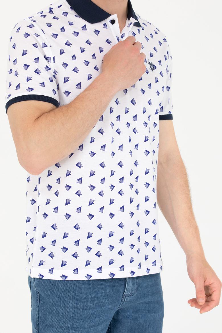 Erkek Beyaz Polo Yaka Tişört - 50276745036