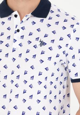 Erkek Beyaz Polo Yaka Tişört - 50276745036