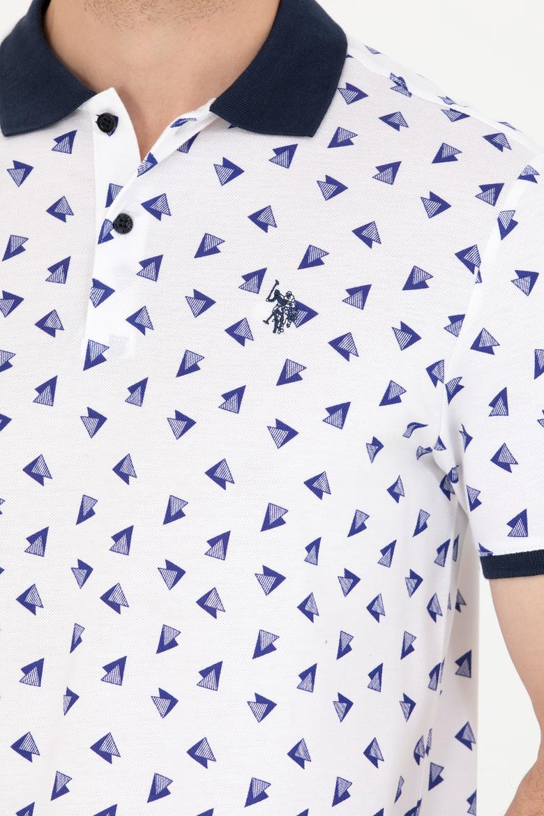 Erkek Beyaz Polo Yaka Tişört - 50276745036