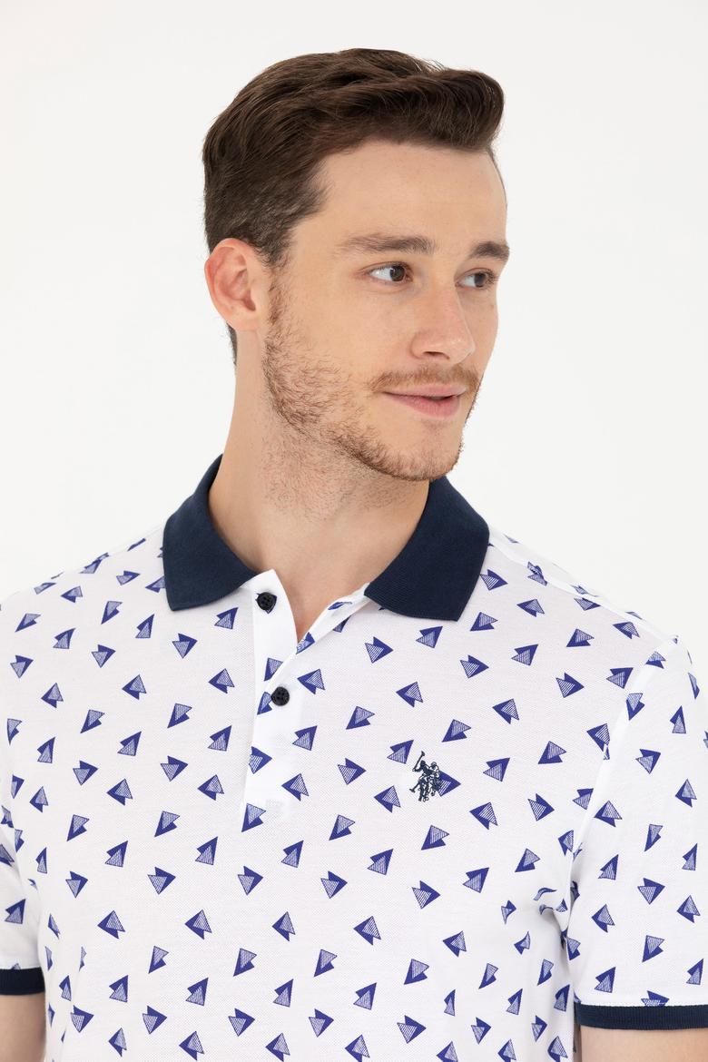 Erkek Beyaz Polo Yaka Tişört - 50276745036