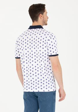 Erkek Beyaz Polo Yaka Tişört - 50276745036