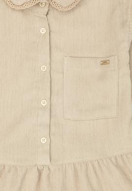 Kız Çocuk Kum Uzun Kol Dokuma Elbise - 50271199002