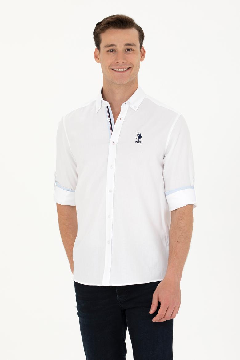 Erkek Beyaz Uzun Kollu Gömlek