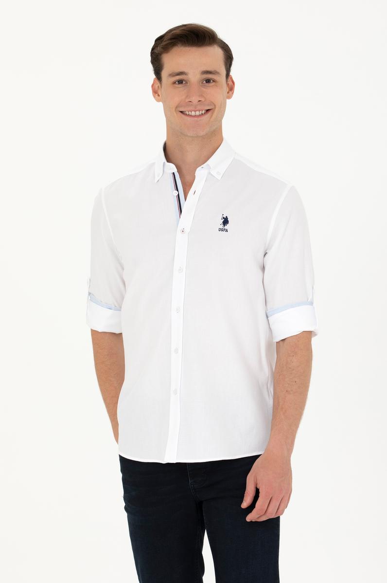 Erkek Beyaz Uzun Kollu Gömlek