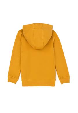 Erkek Çocuk Hardal Basic Kapüşonlu Sweatshirt - 50273746043