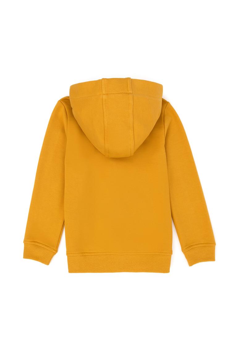 Erkek Çocuk Hardal Basic Kapüşonlu Sweatshirt - 50273746043