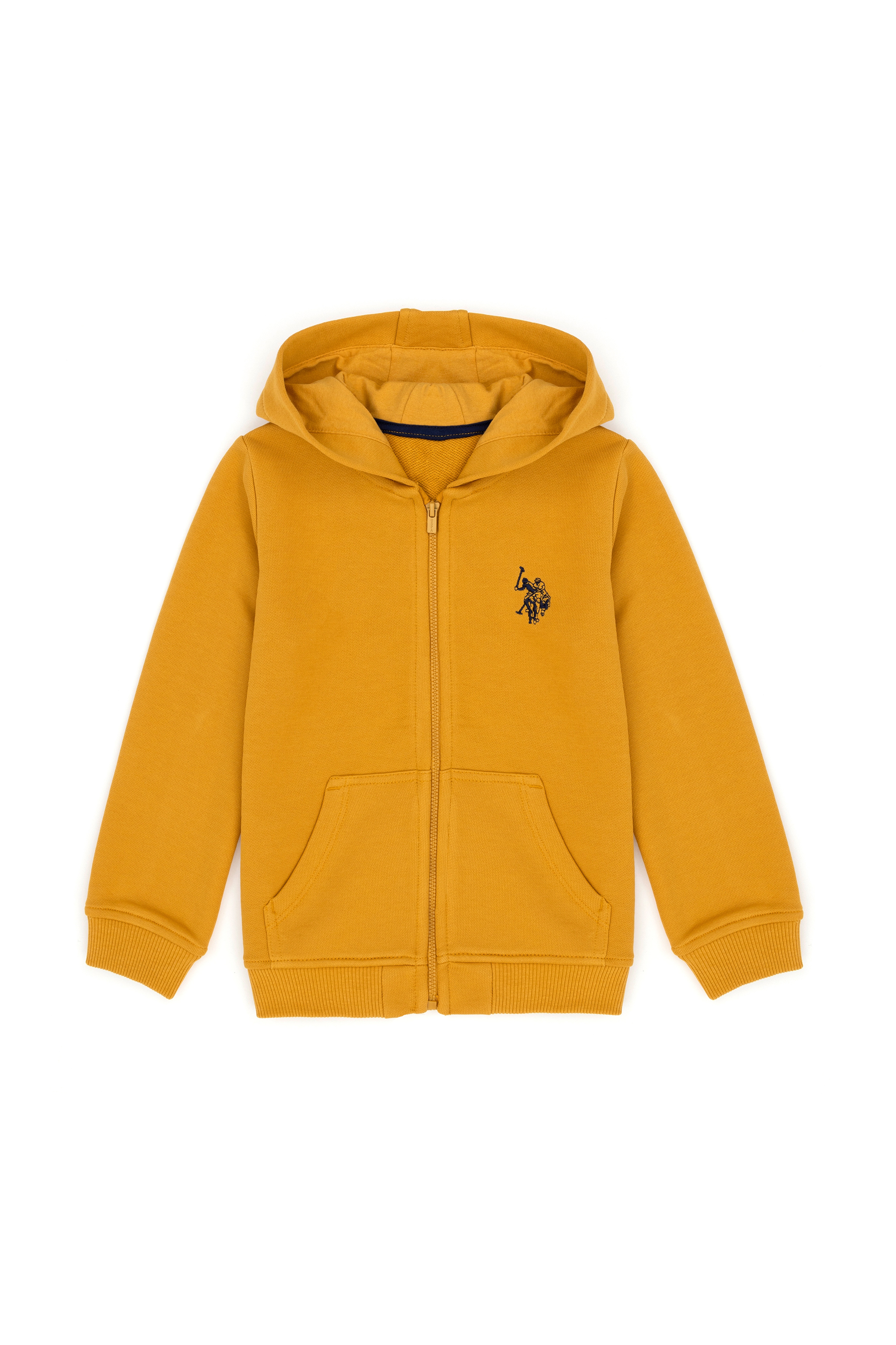 Erkek Çocuk Hardal Basic Kapüşonlu Sweatshirt - Image 1
