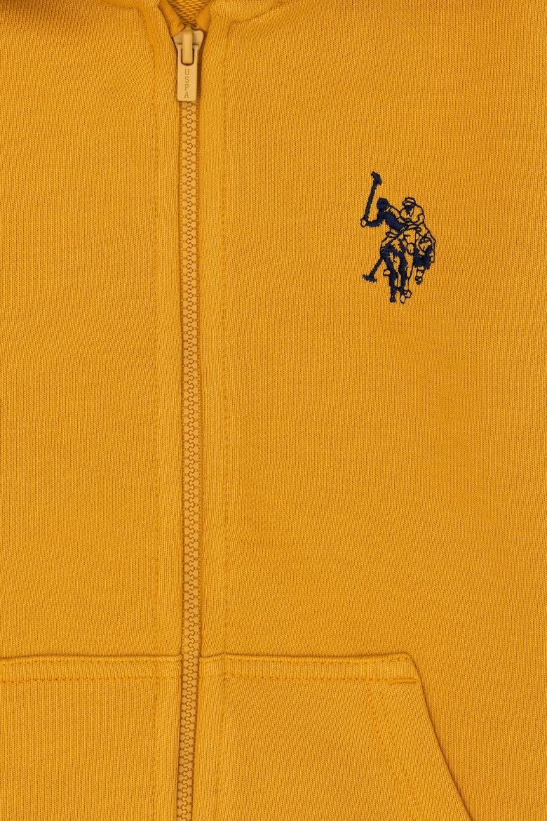 Erkek Çocuk Hardal Basic Kapüşonlu Sweatshirt - 50273746043