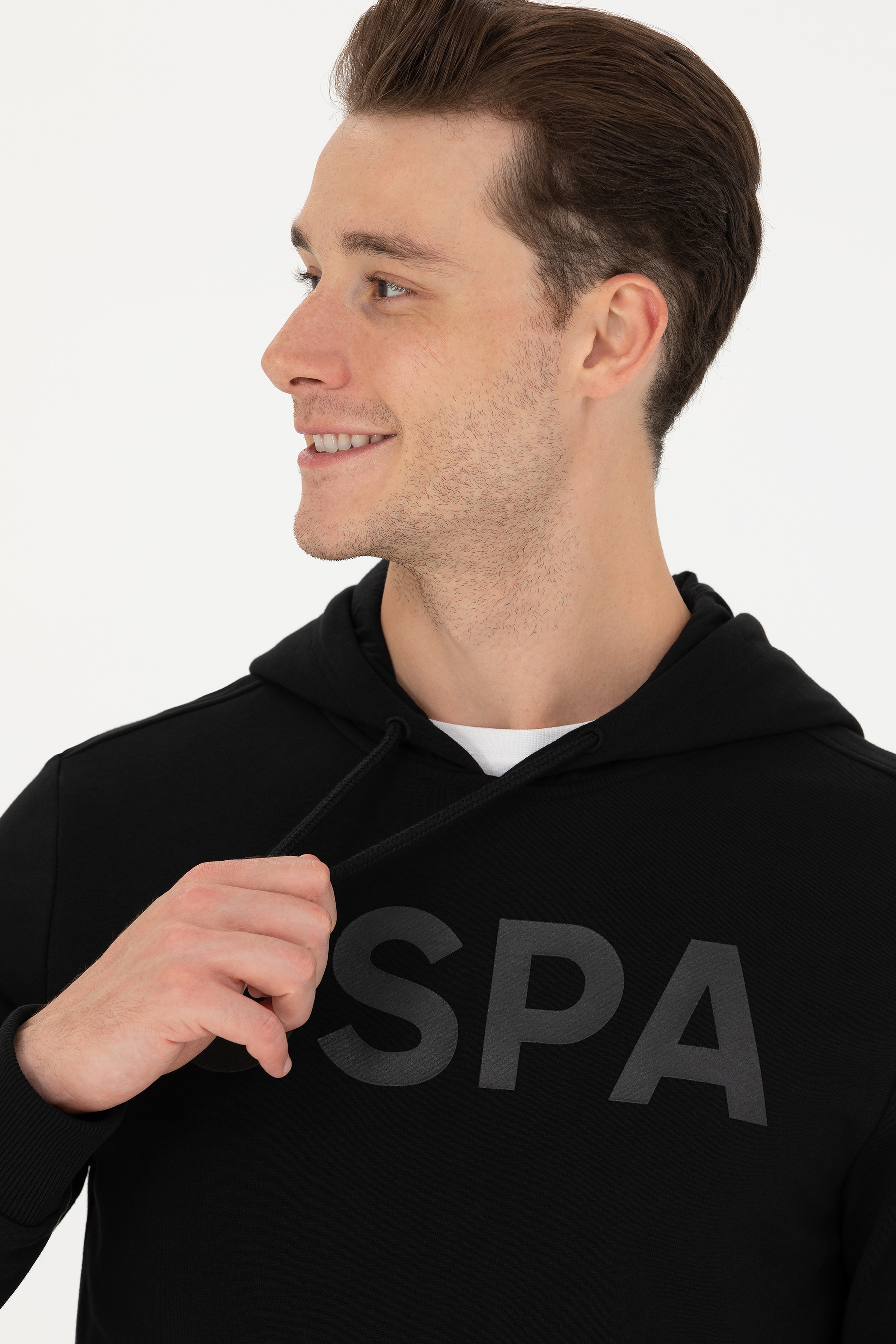 Erkek Siyah Basic Sweatshirt