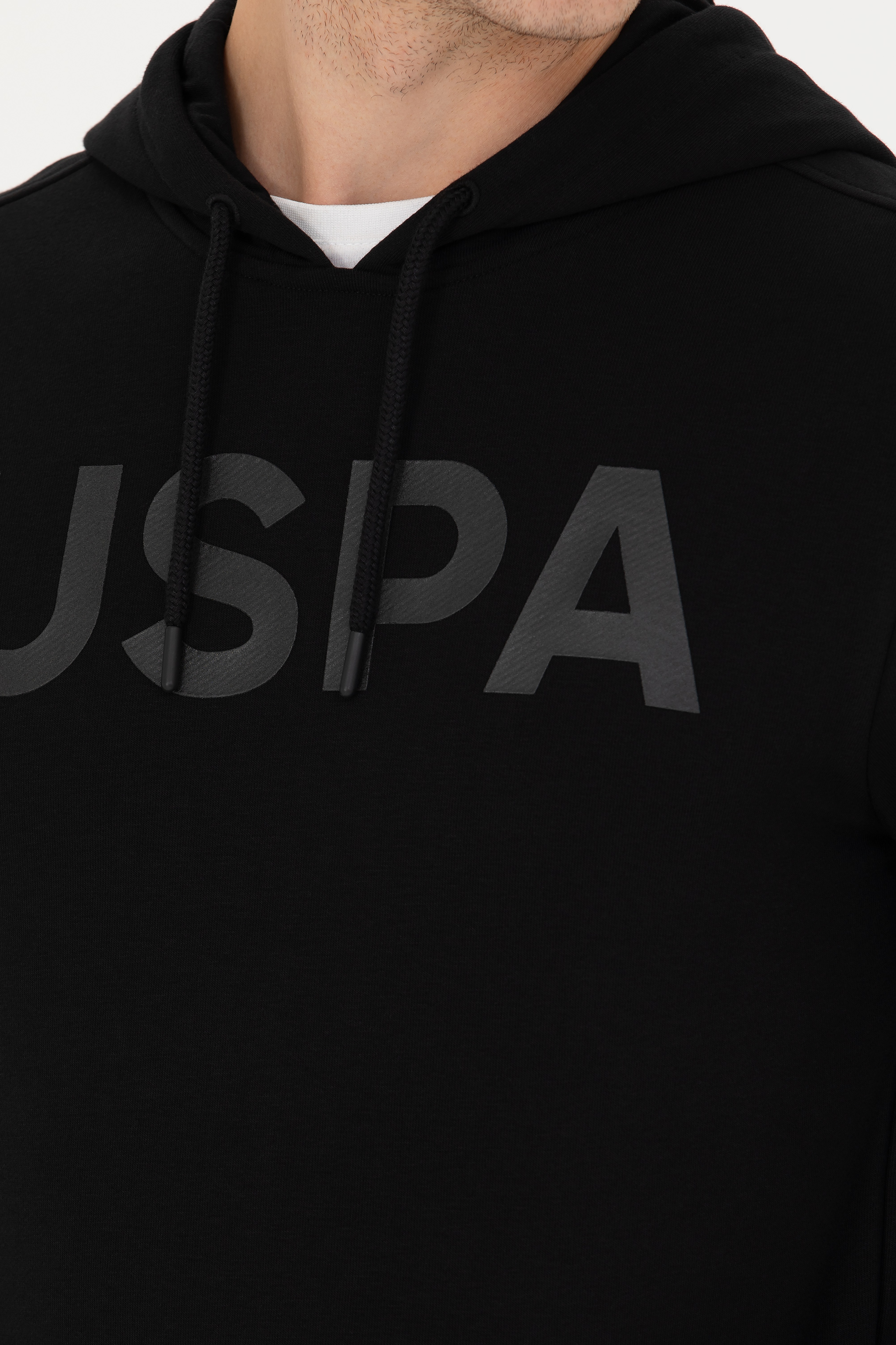 Erkek Siyah Basic Sweatshirt - Image 7
