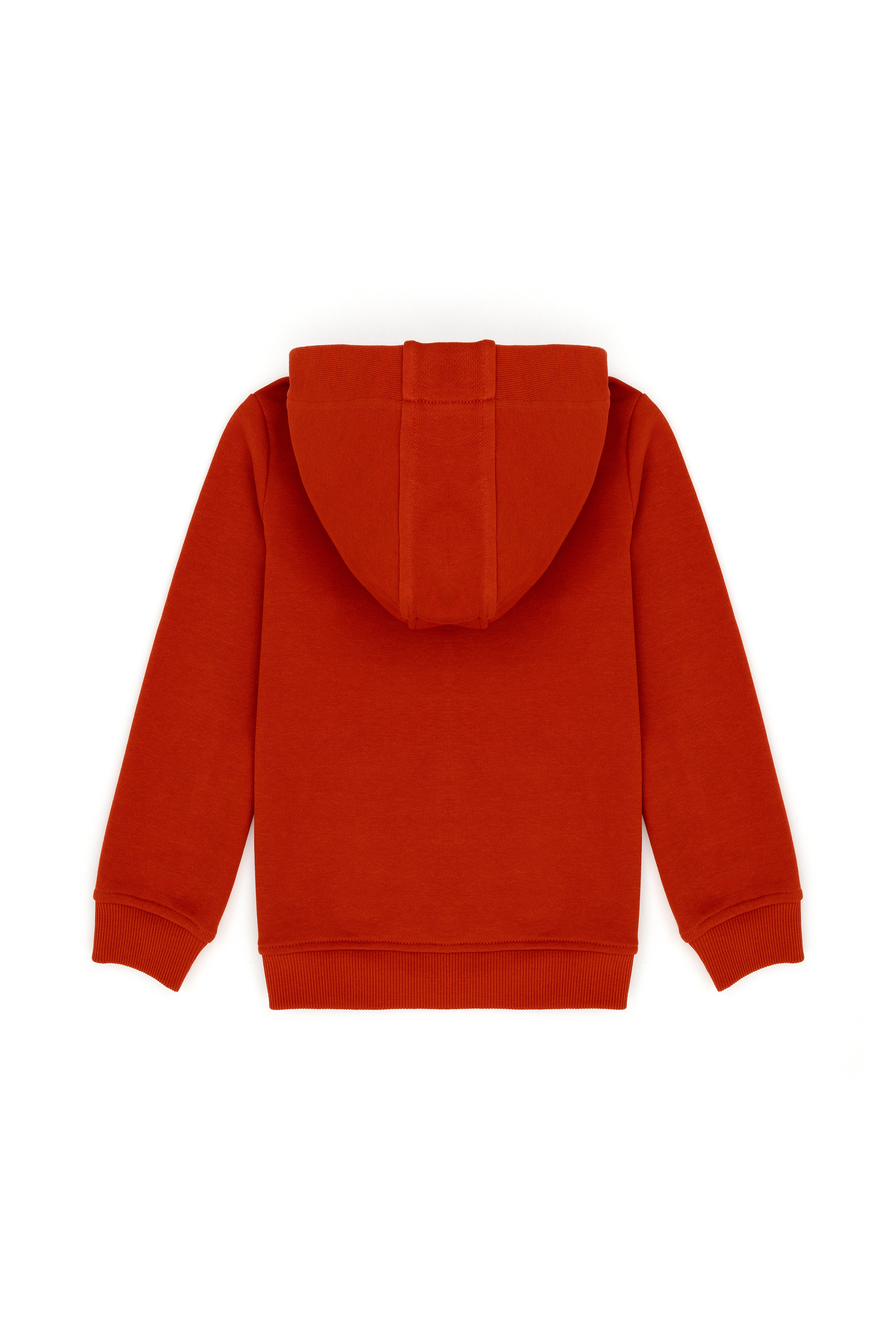 Erkek Çocuk Kiremit Basic Kapüşonlu Sweatshirt - Image 2