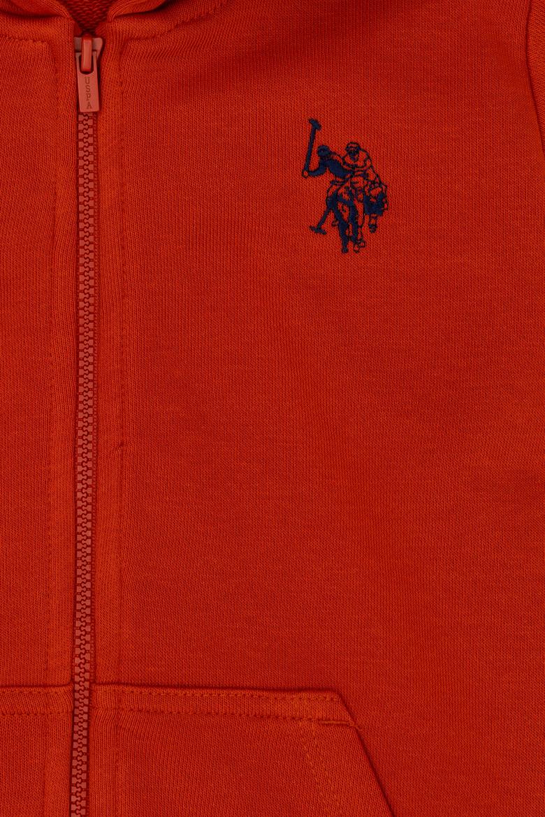 Erkek Çocuk Kiremit Basic Kapüşonlu Sweatshirt - 50273746066