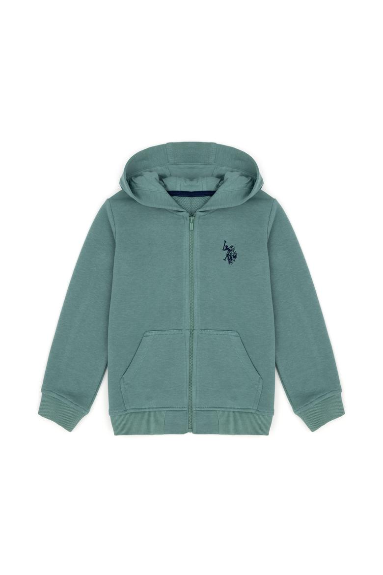 Erkek Çocuk Mint Basic Kapüşonlu Sweatshirt