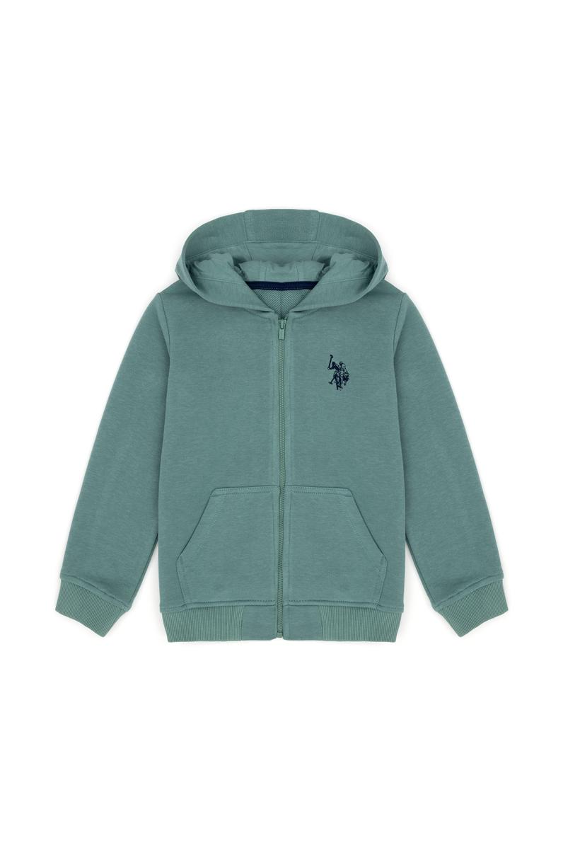 Erkek Çocuk Mint Basic Kapüşonlu Sweatshirt
