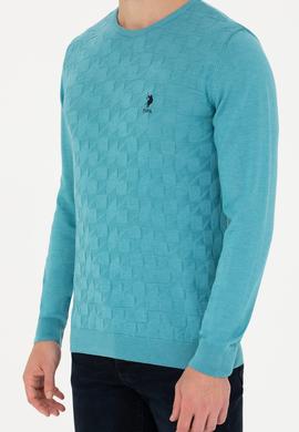 Erkek Petrol Bisiklet Yaka Kazak - 50269001093