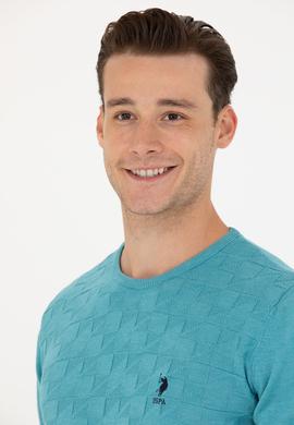 Erkek Petrol Bisiklet Yaka Kazak - 50269001093