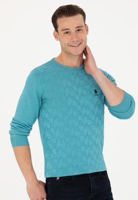 Erkek Petrol Bisiklet Yaka Kazak - 50269001093