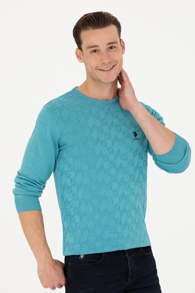 Erkek Petrol Bisiklet Yaka Kazak - 50269001093