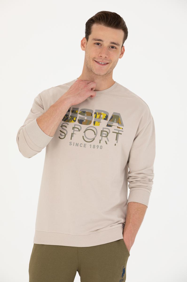 Erkek Bej Sweatshirt