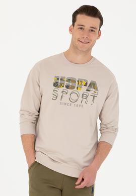 Erkek Bej Sweatshirt - 50270739041