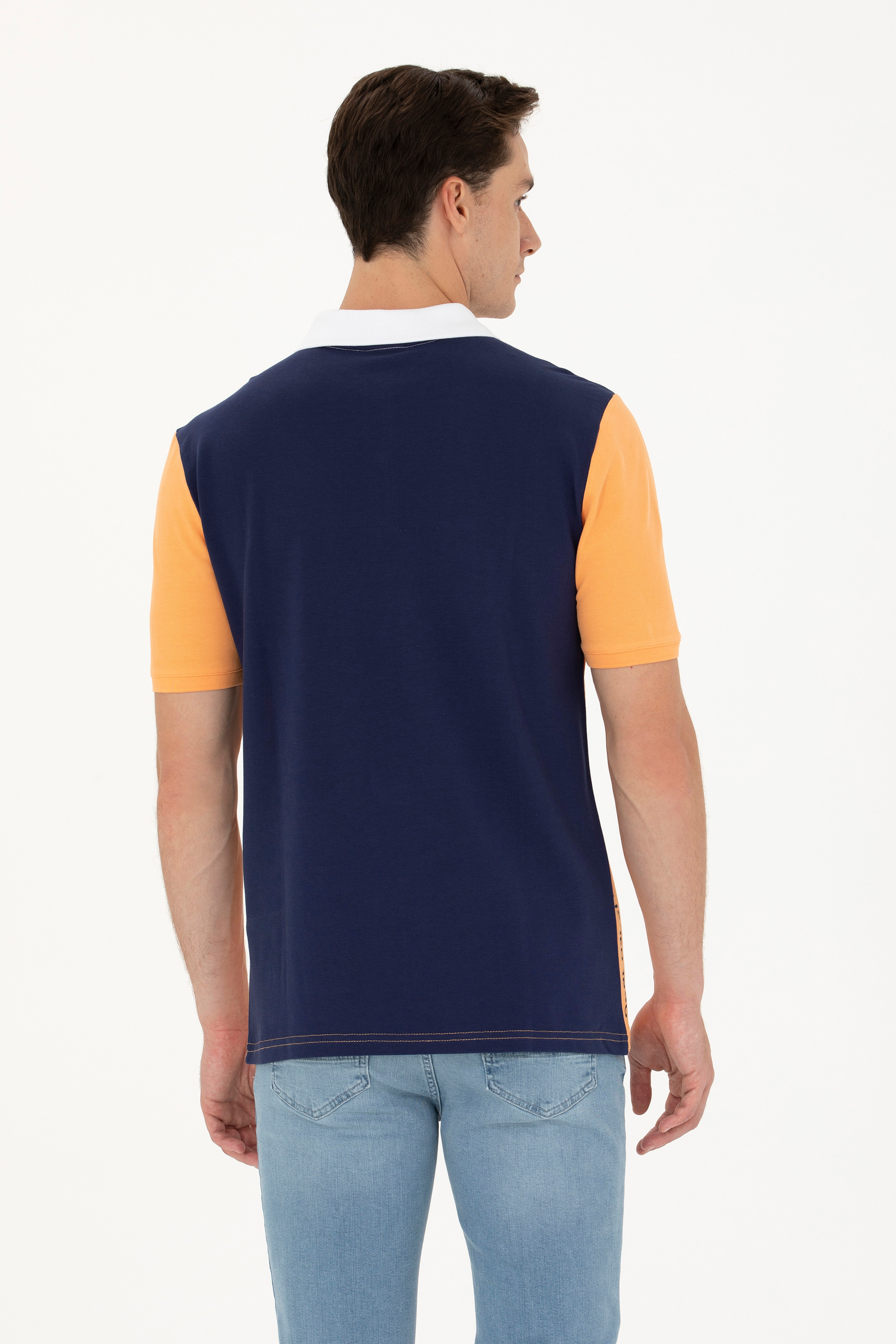 Erkek Turuncu Polo Yaka Tişört - Image 5