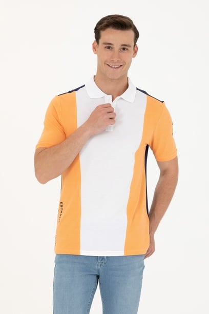 Erkek Turuncu Polo Yaka Tişört