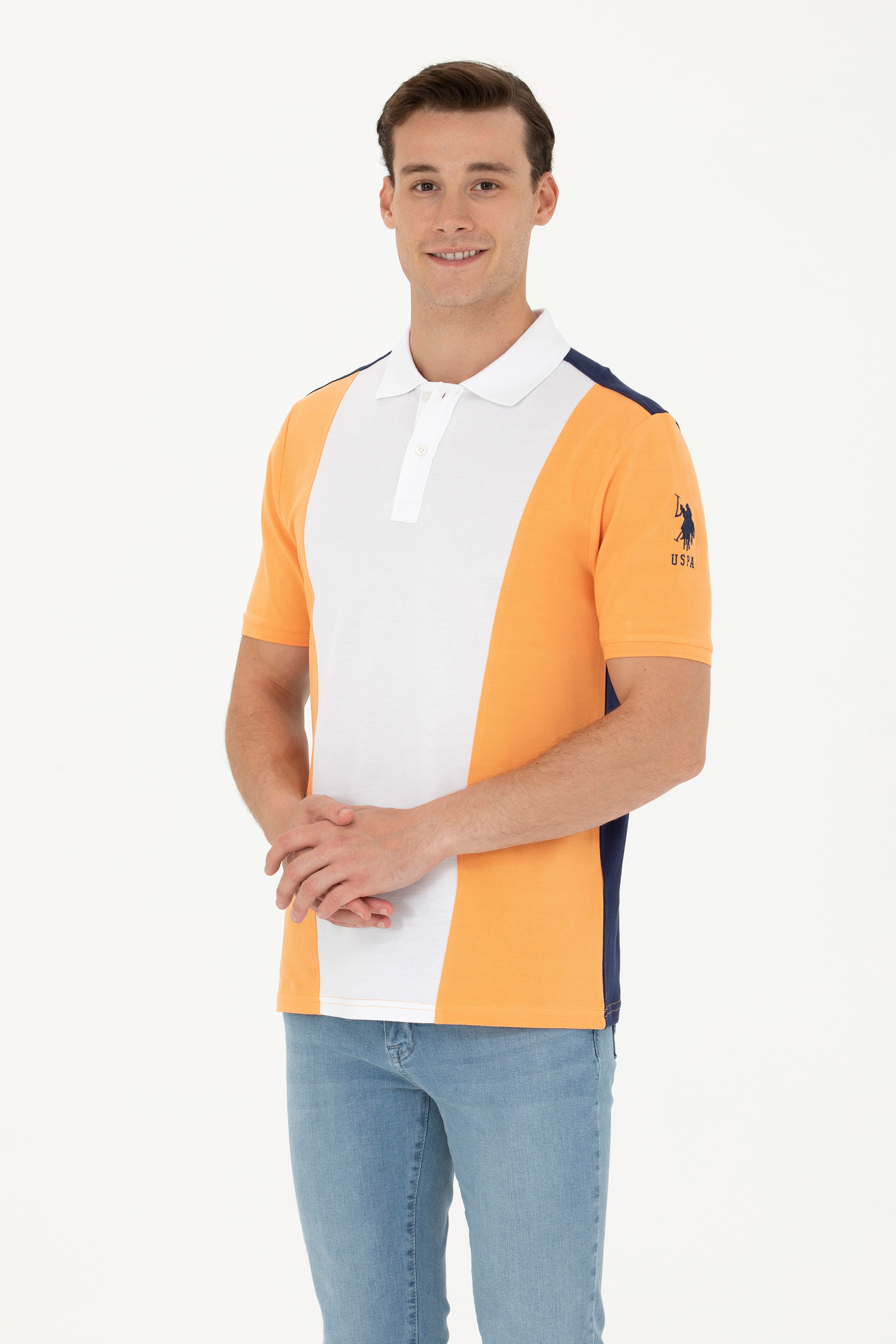 Erkek Turuncu Polo Yaka Tişört - Image 1