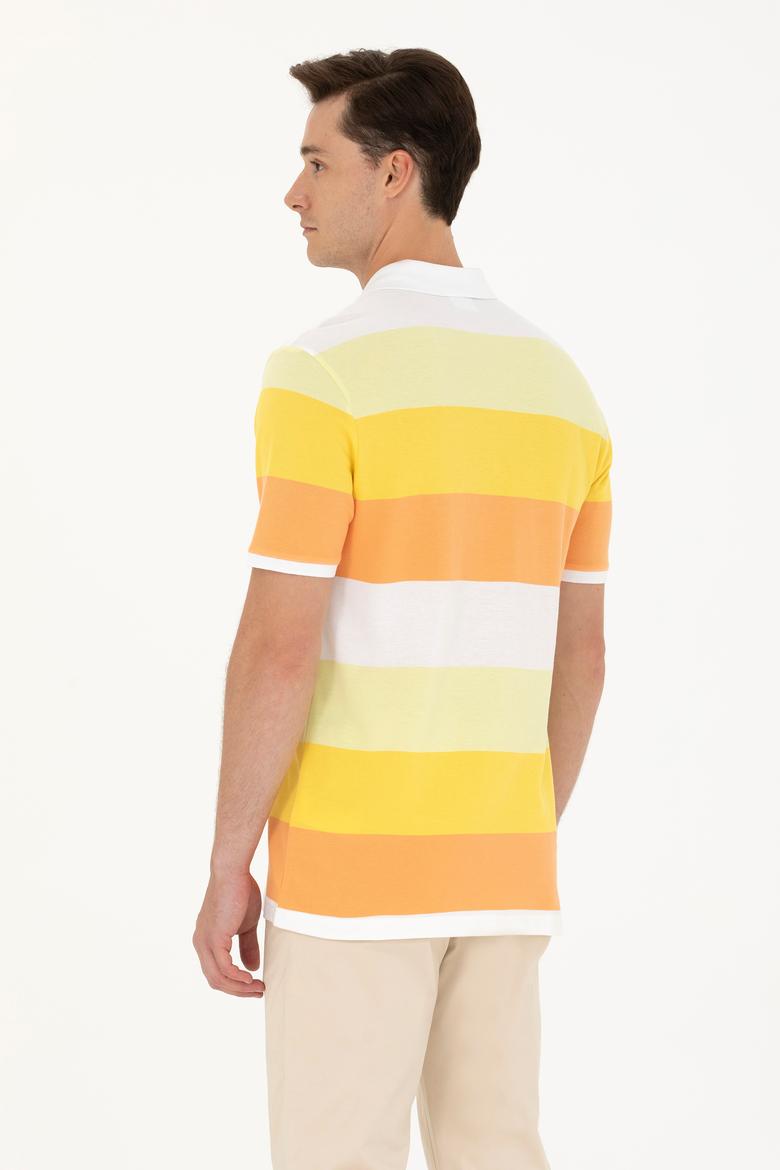 Erkek Turuncu Polo Yaka Tişört - 50263231023