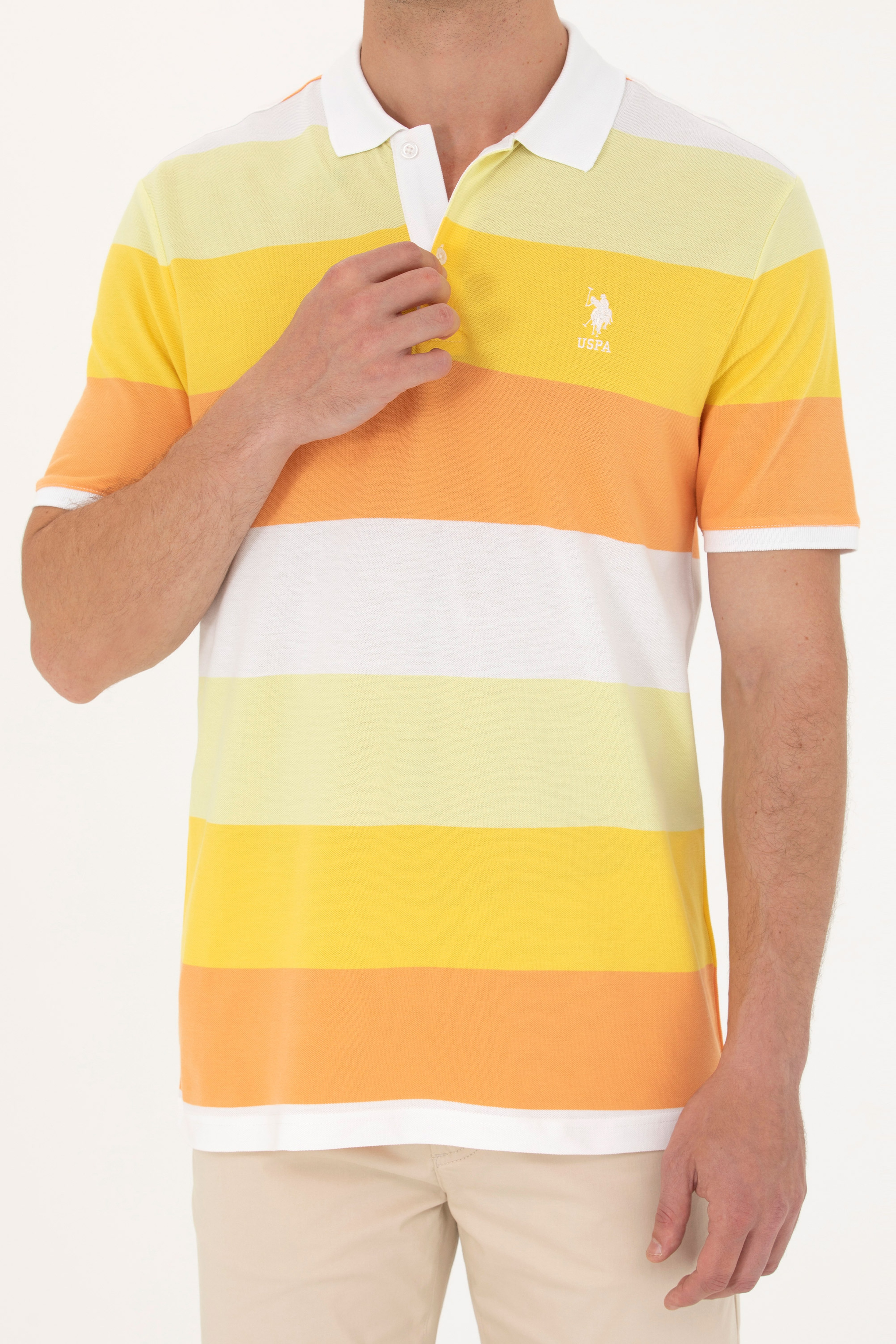 Erkek Turuncu Polo Yaka Tişört - Image 6