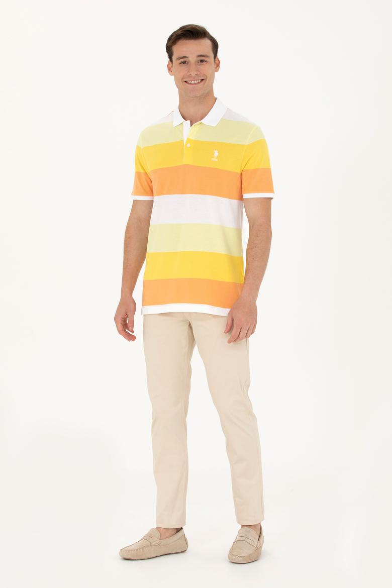 Erkek Turuncu Polo Yaka Tişört - 50263231023