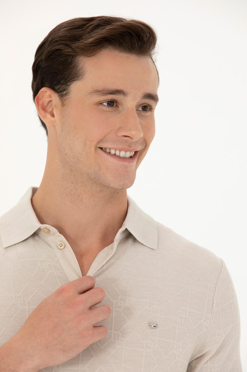 Erkek Taş Polo Yaka Tişört