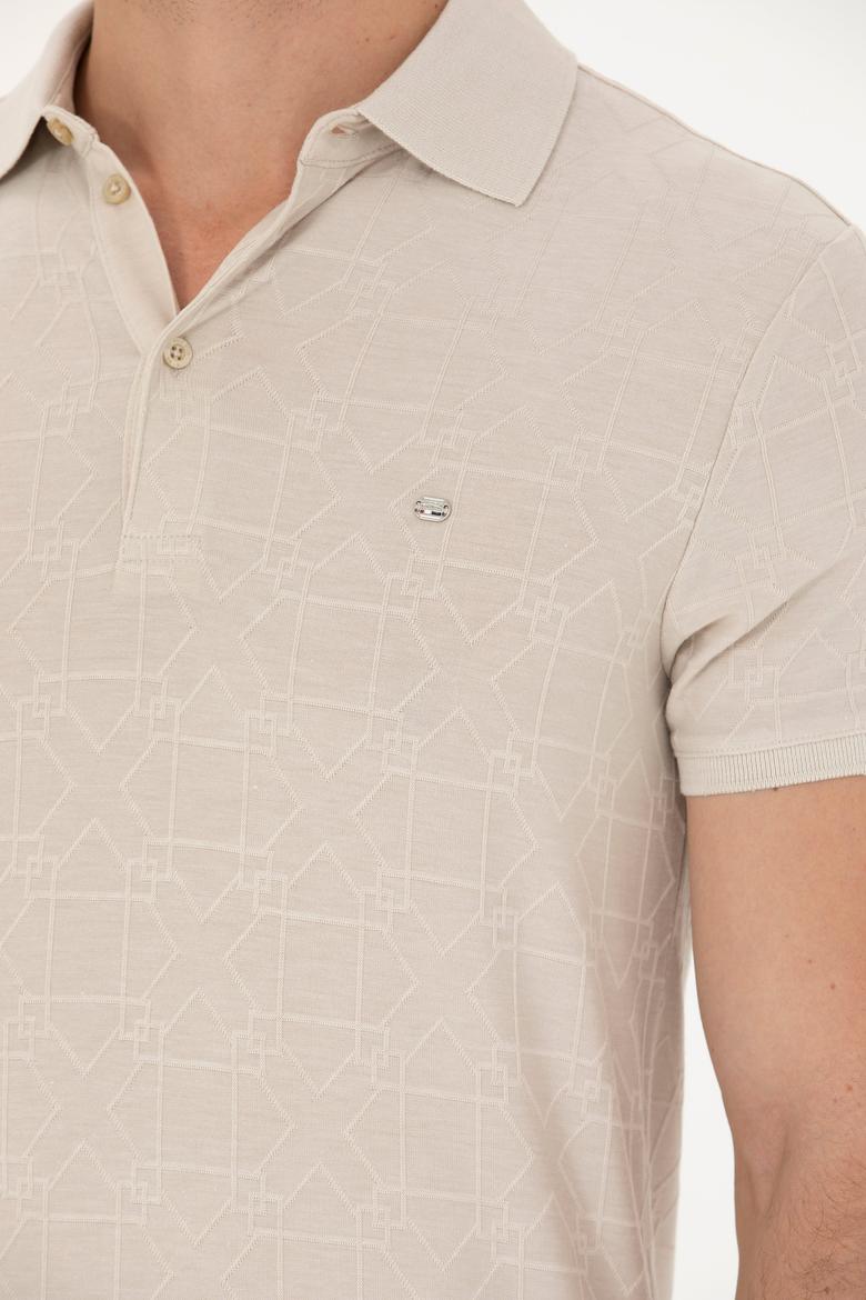 Erkek Taş Polo Yaka Tişört - 50263432035
