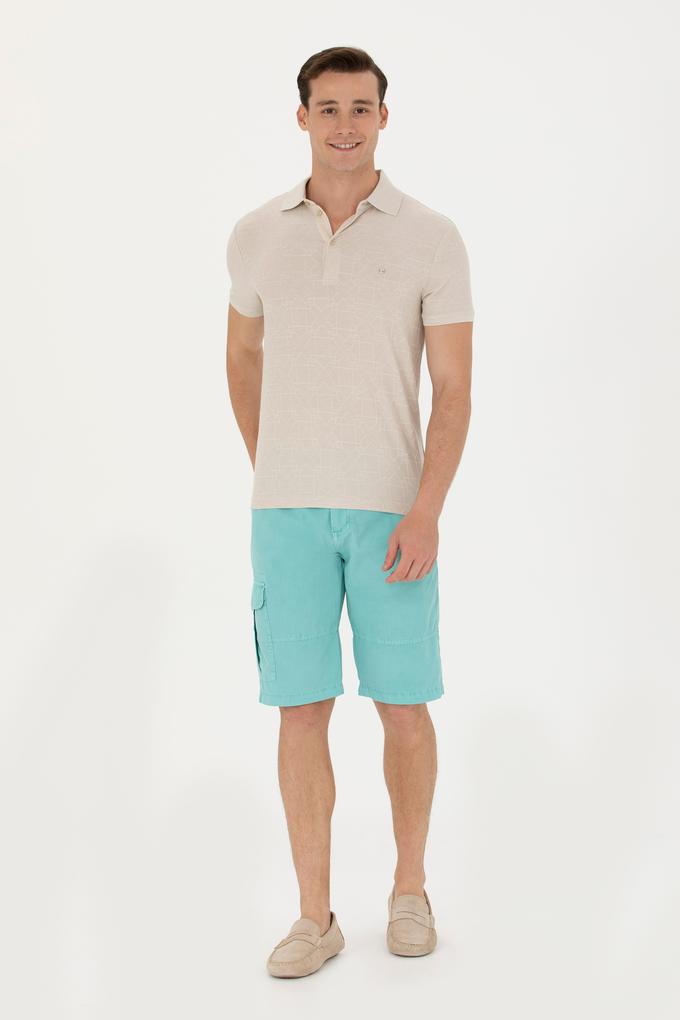 Erkek Mint Dokuma Şort
