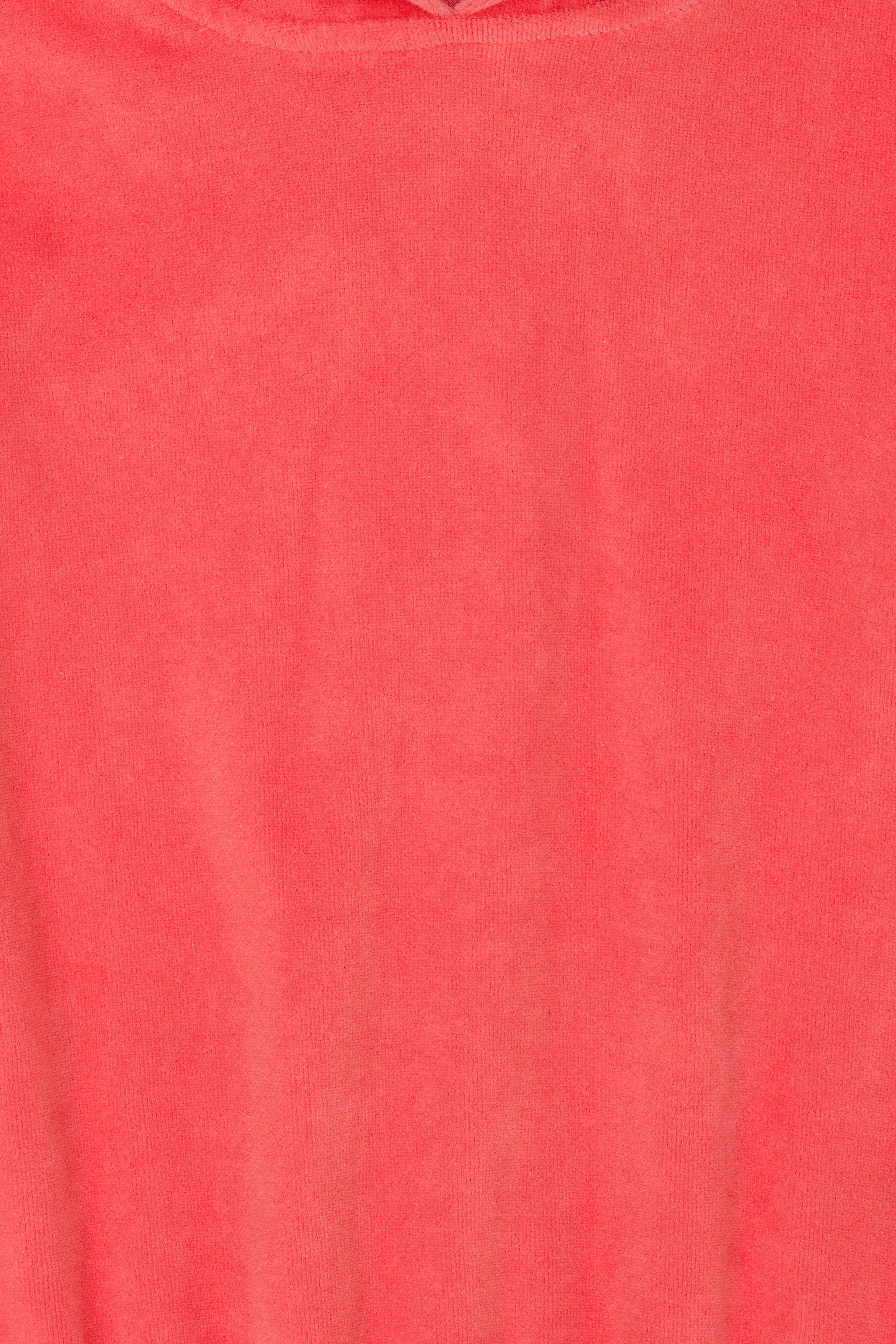 Kız Çocuk Pembe Kapüşonlu Kadife Sweatshirt - Image 3