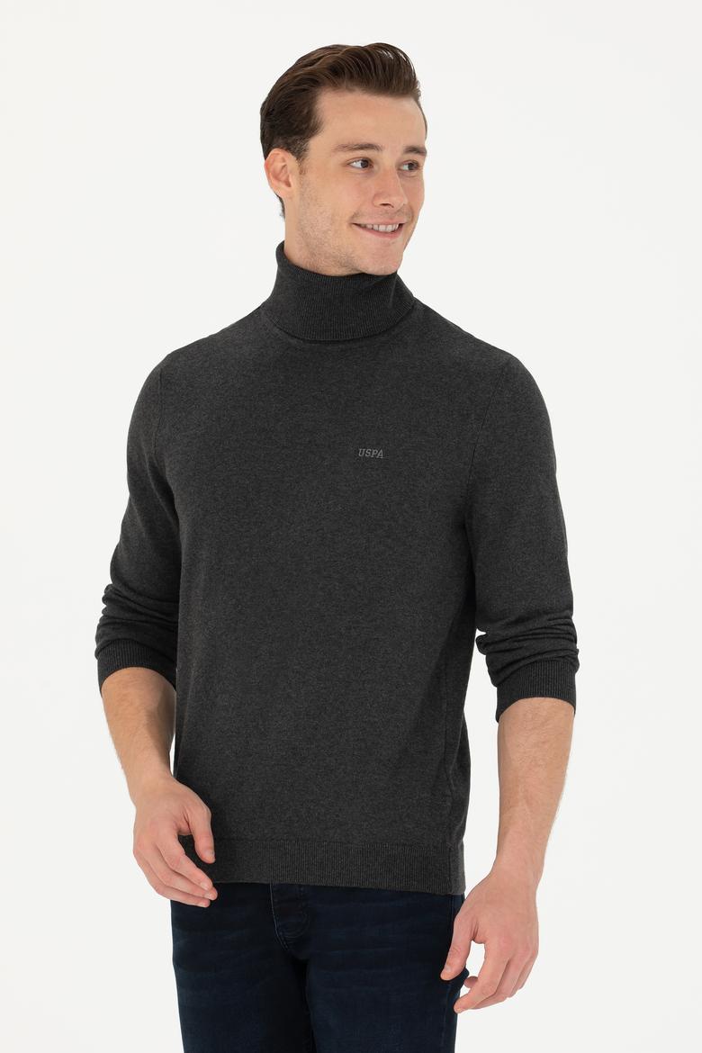 Erkek Antrasit Melanj Basic Kazak - 50275844028