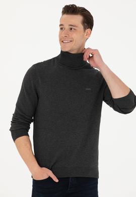 Erkek Antrasit Melanj Basic Kazak - 50275844028