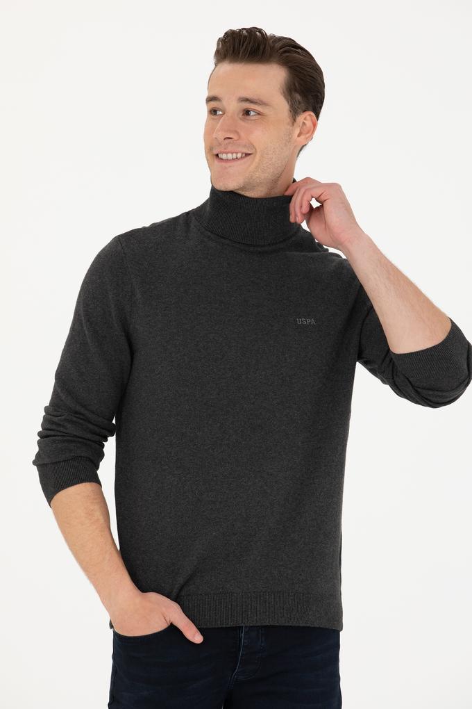 Erkek Antrasit Melanj Basic Kazak