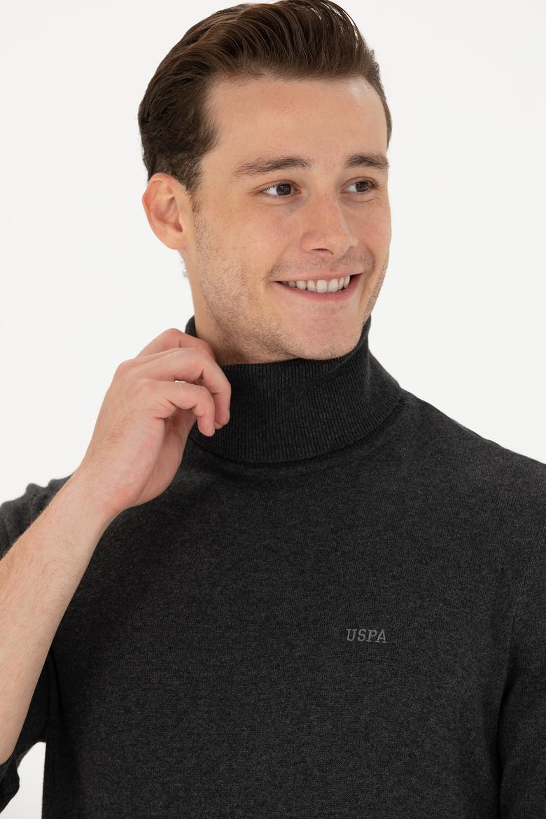 Erkek Antrasit Melanj Basic Kazak - 50275844028